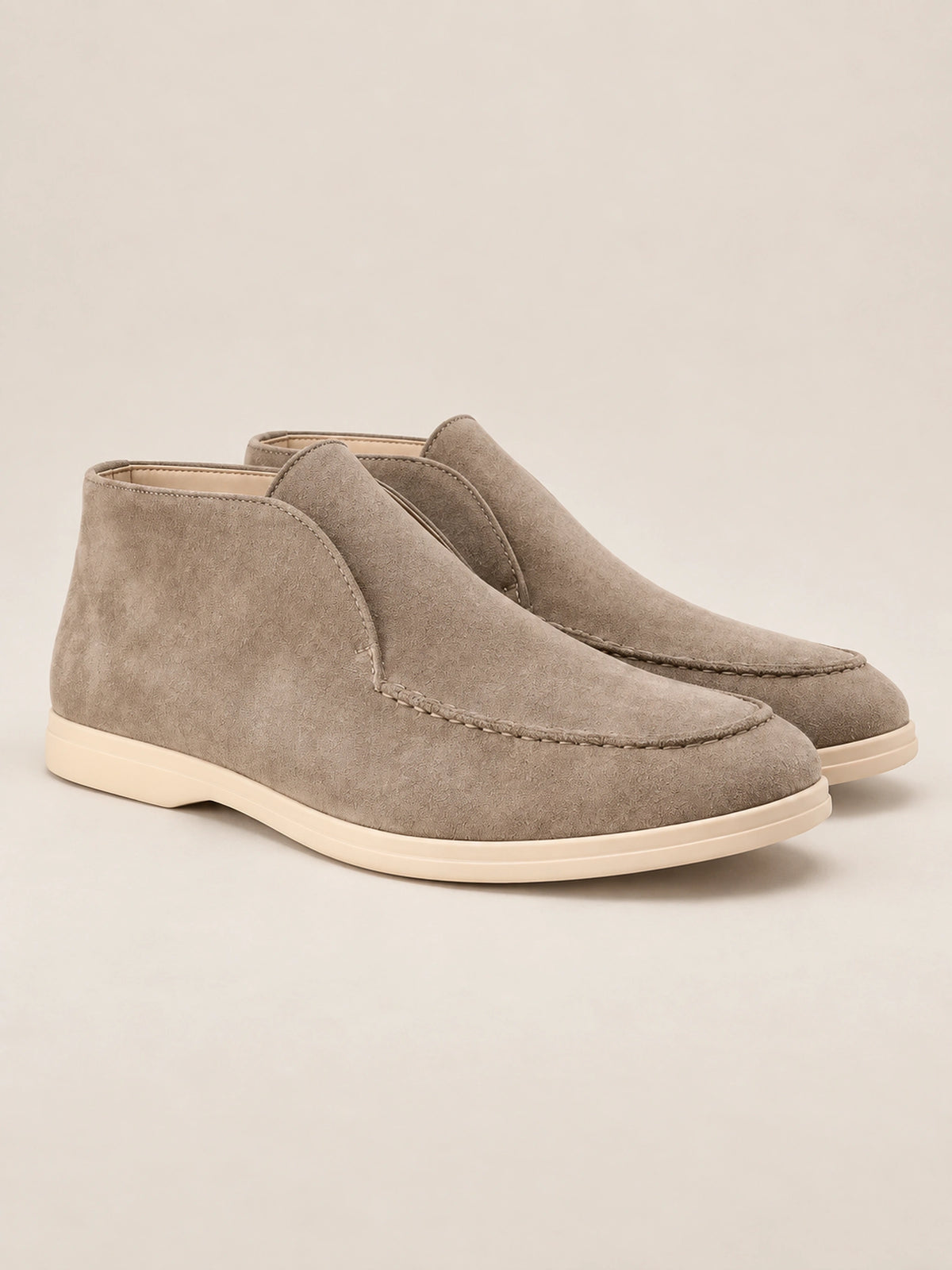 Mocassim Masculino de Camurça Cano Alto Lucca
