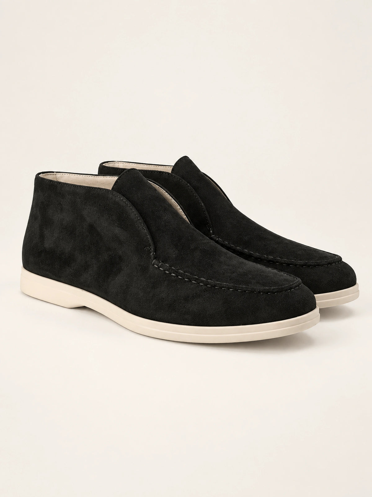 Mocassim Masculino de Camurça Cano Alto Lucca