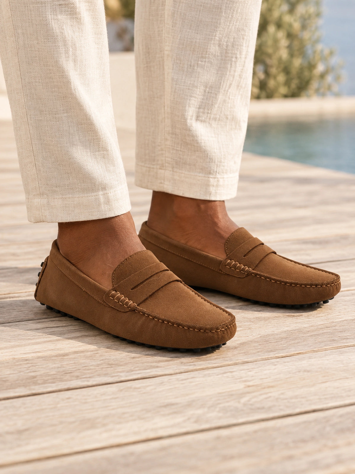 Mocassim Masculino Driver de Camurça Cortez