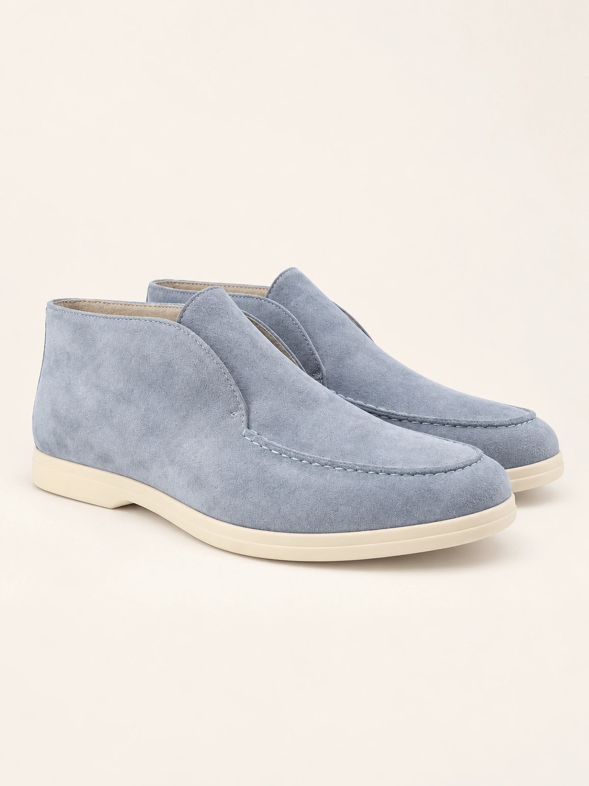 Mocassim Masculino de Camurça Cano Alto Lucca