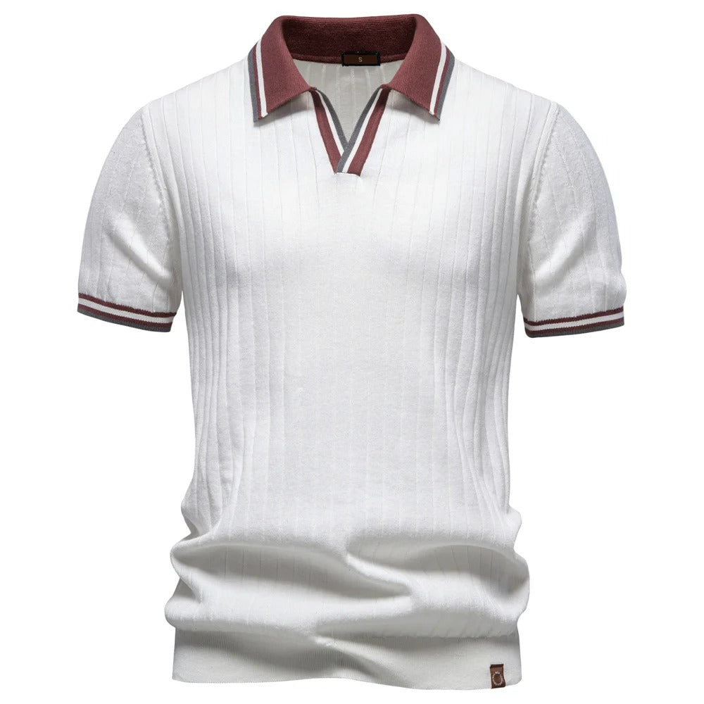 Camisa Polo Masculina 100% Algodão Old Money Colarinho Urbino