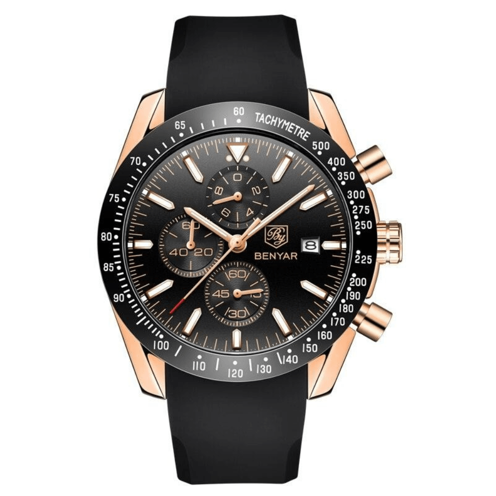Relógio Masculino Cronógrafo Pulseira de Borracha Quartzo Millennio - vista 3