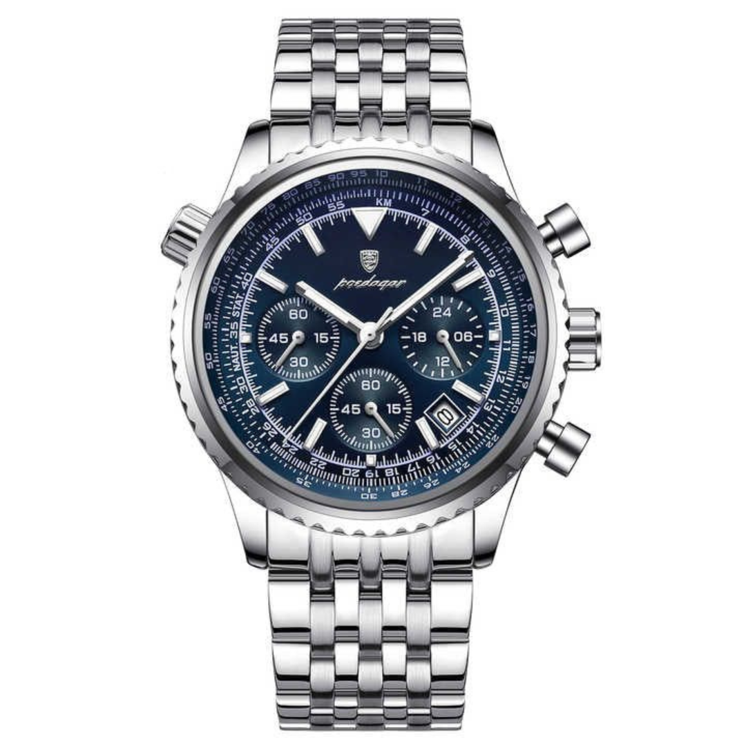 Relógio Masculino Aço Inoxidável Quartzo Rapallo – cor Azul