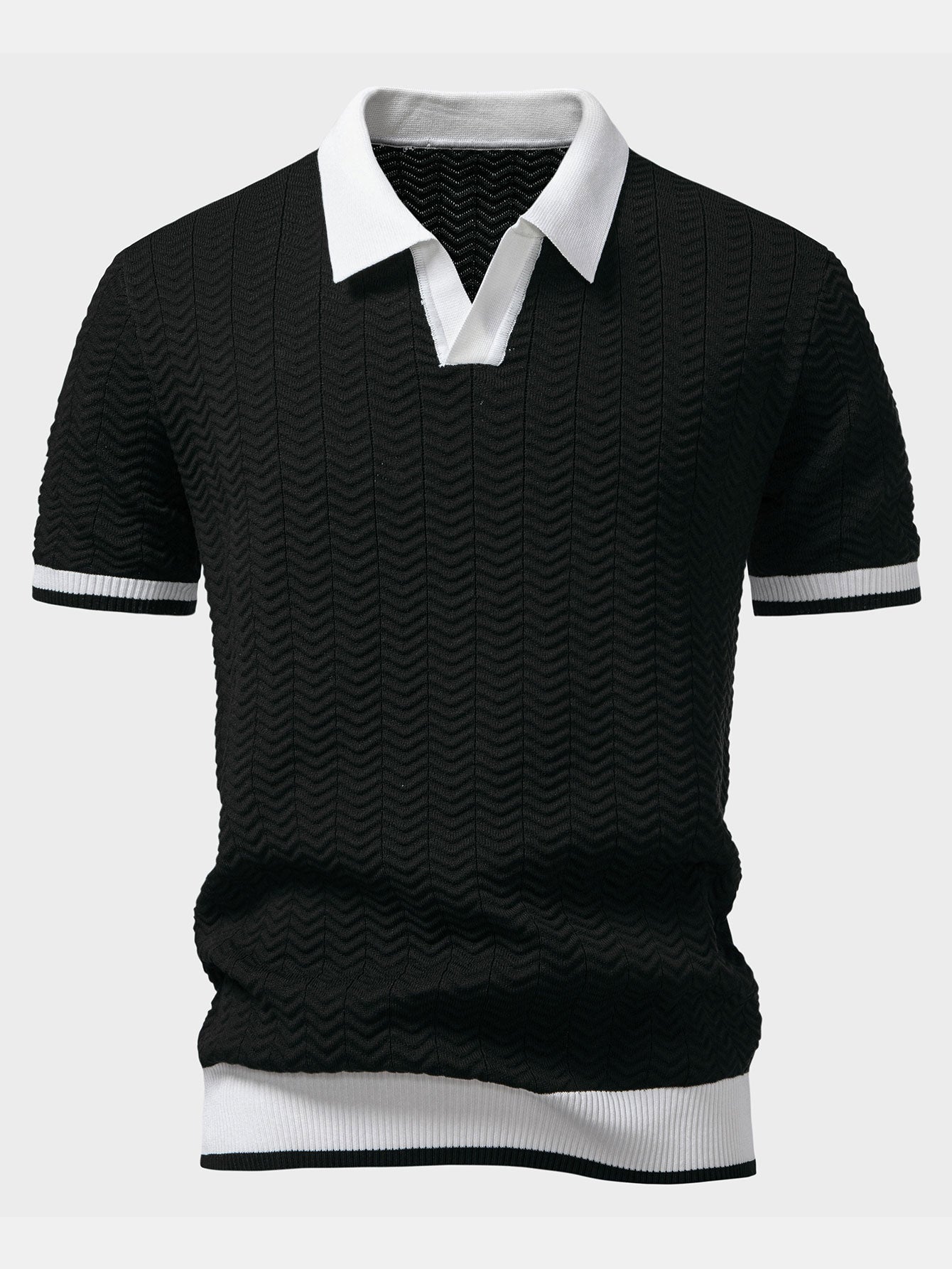 Camisa Polo Masculina 100% Algodão Colarinho Elegante Milão