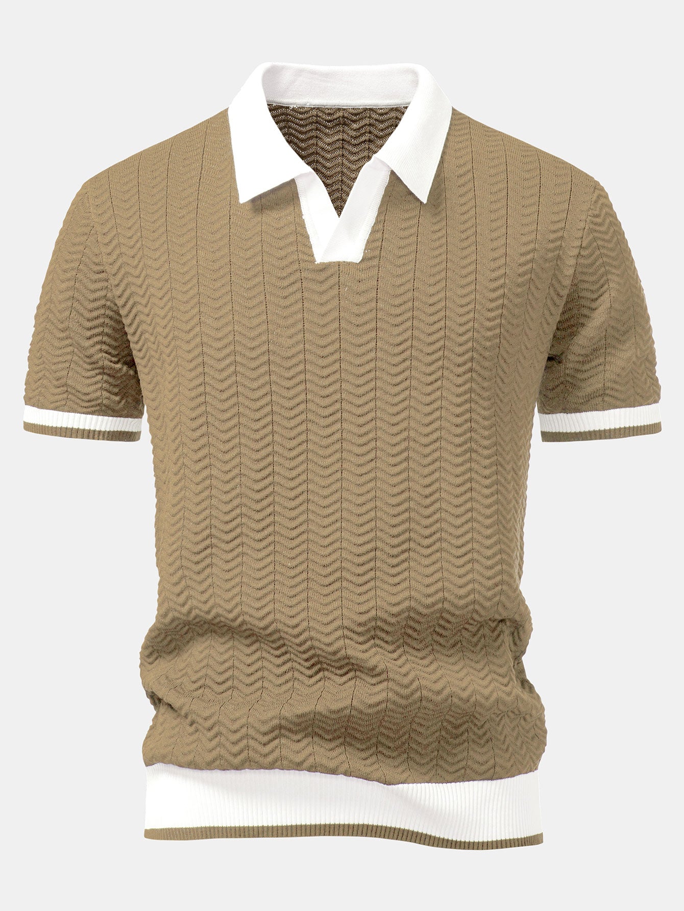 Camisa Polo Masculina 100% Algodão Colarinho Elegante Milão