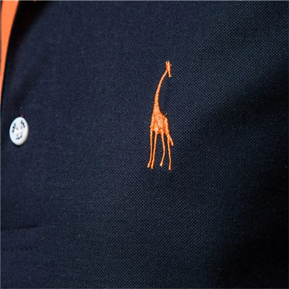 Camisa Polo Masculina Com Bordado Girafa Milão