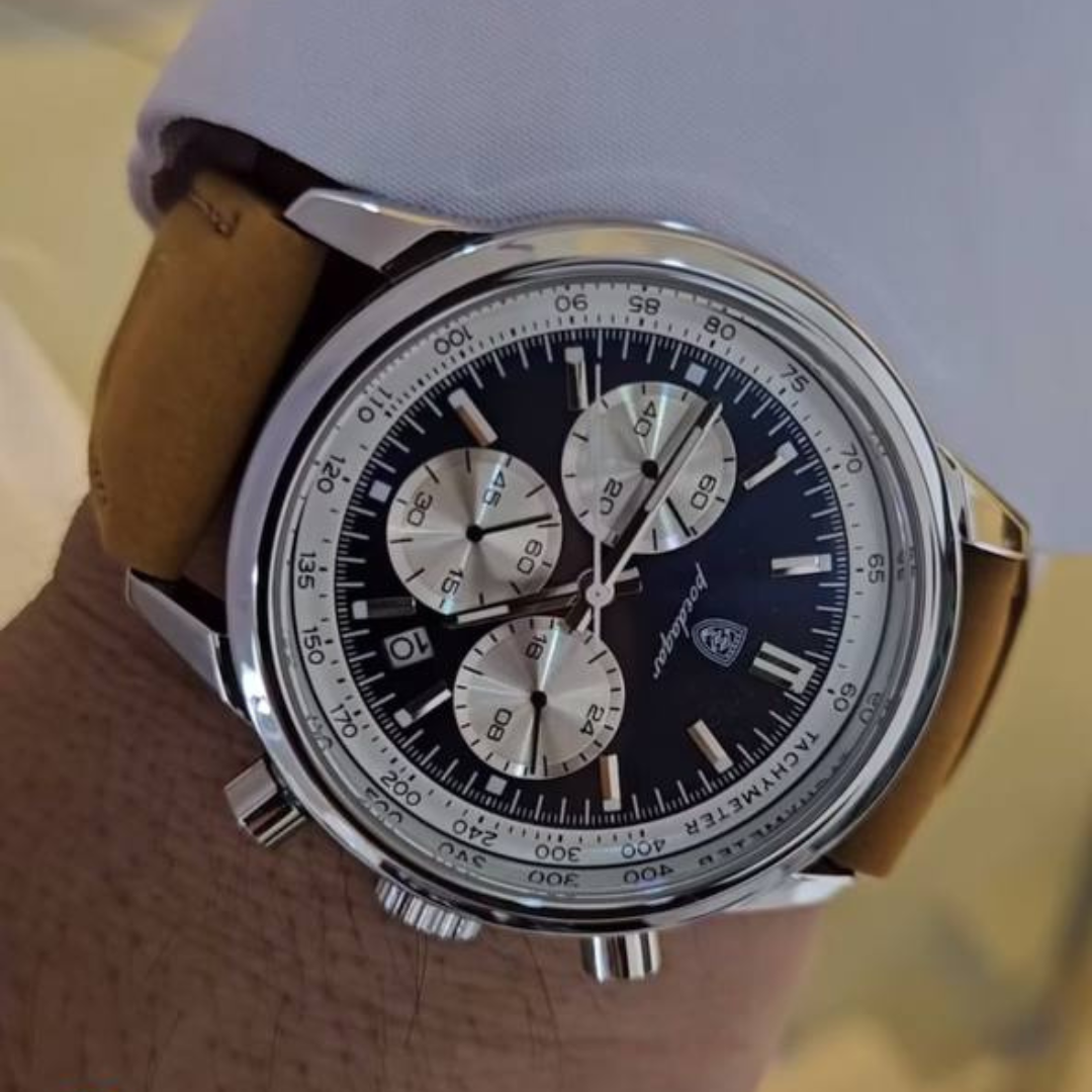 Relógio Masculino Pulseira de Couro Quartzo Livorno - vista 5