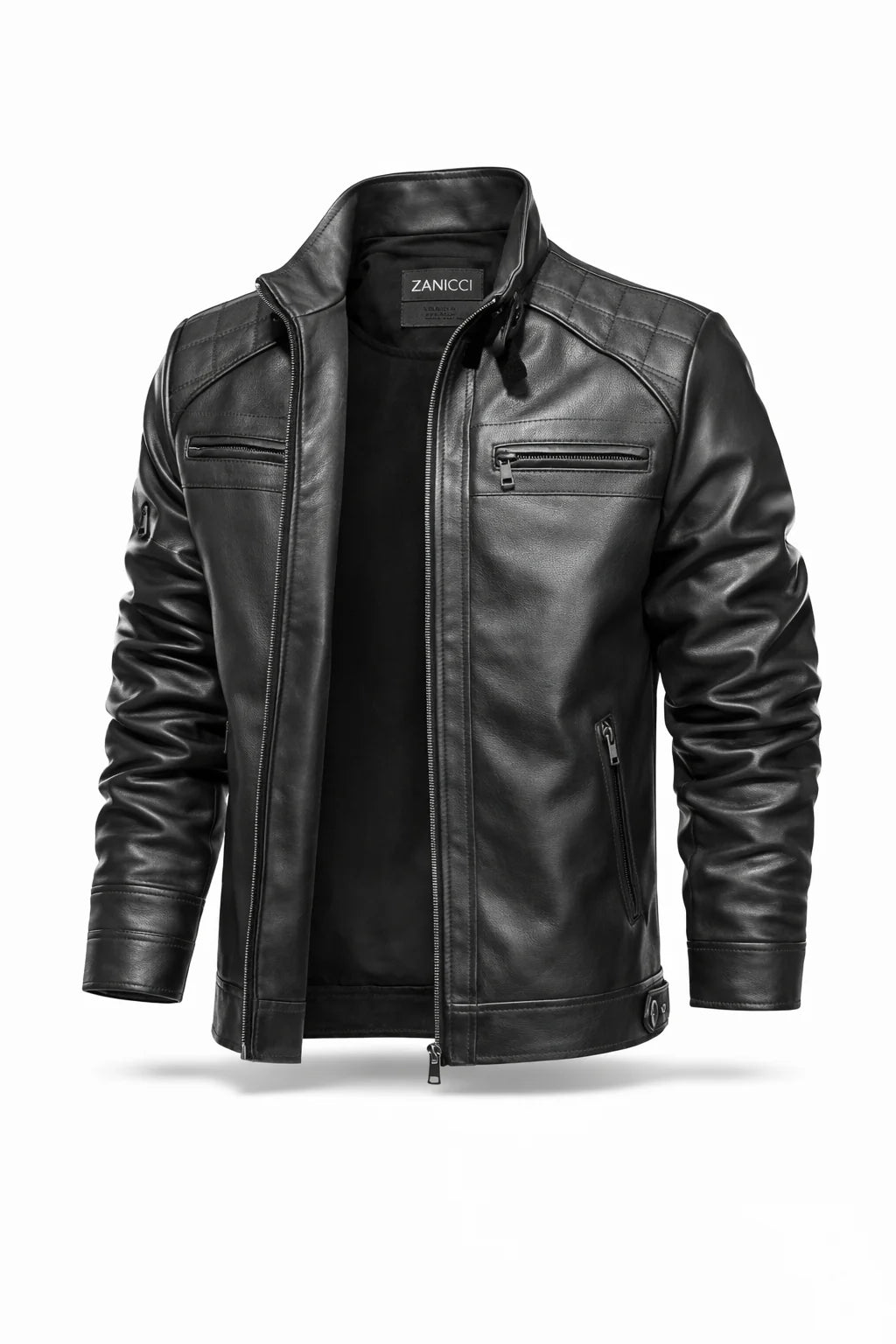 Jaqueta Masculina de Couro Ecológico Slim Fit Torino