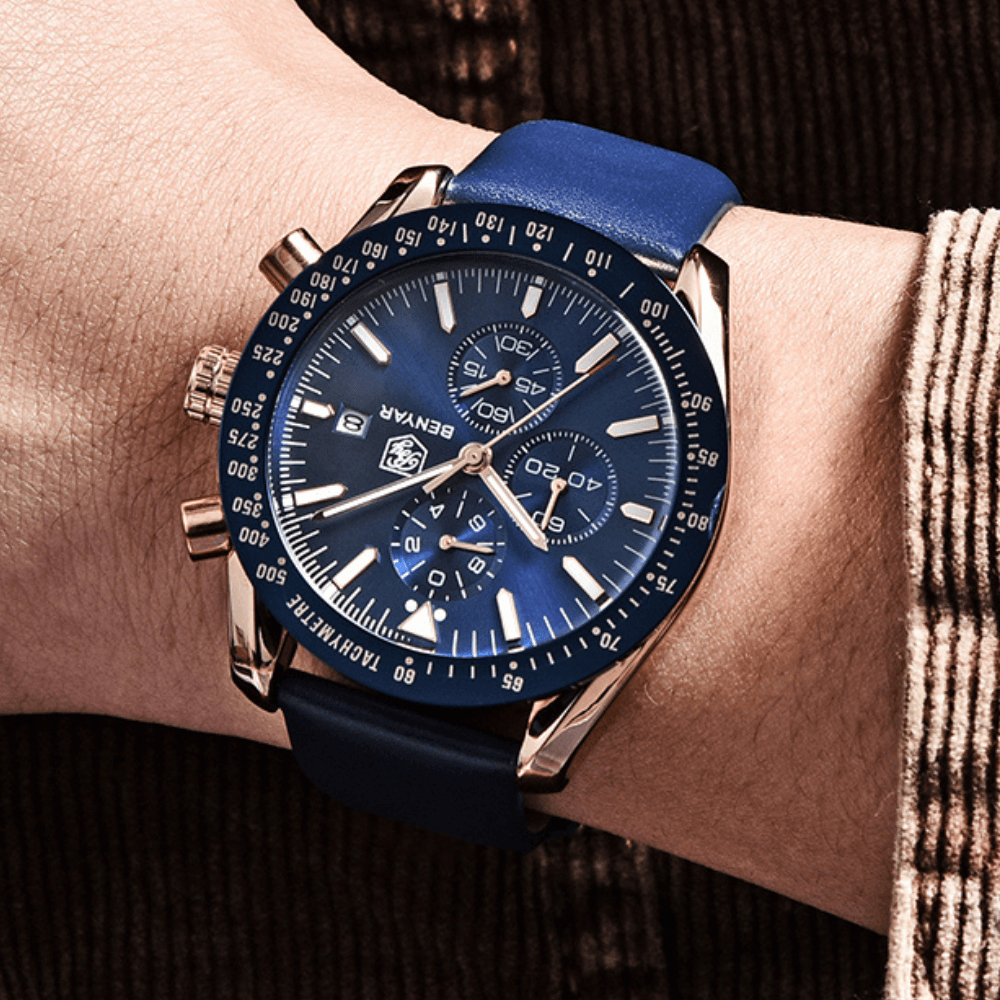 Relógio Masculino Cronógrafo Pulseira de Borracha Quartzo Millennio – foto 2