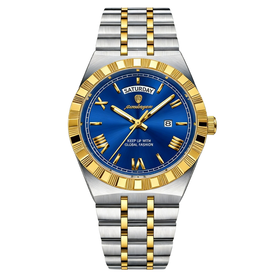 Relógio Masculino Aço Inoxidável Quartzo Mentone – cor Azul