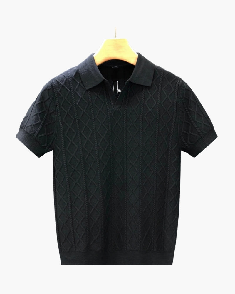 Camisa Polo Masculina Tricô Texturizado Losango Vernazza - foto principal
