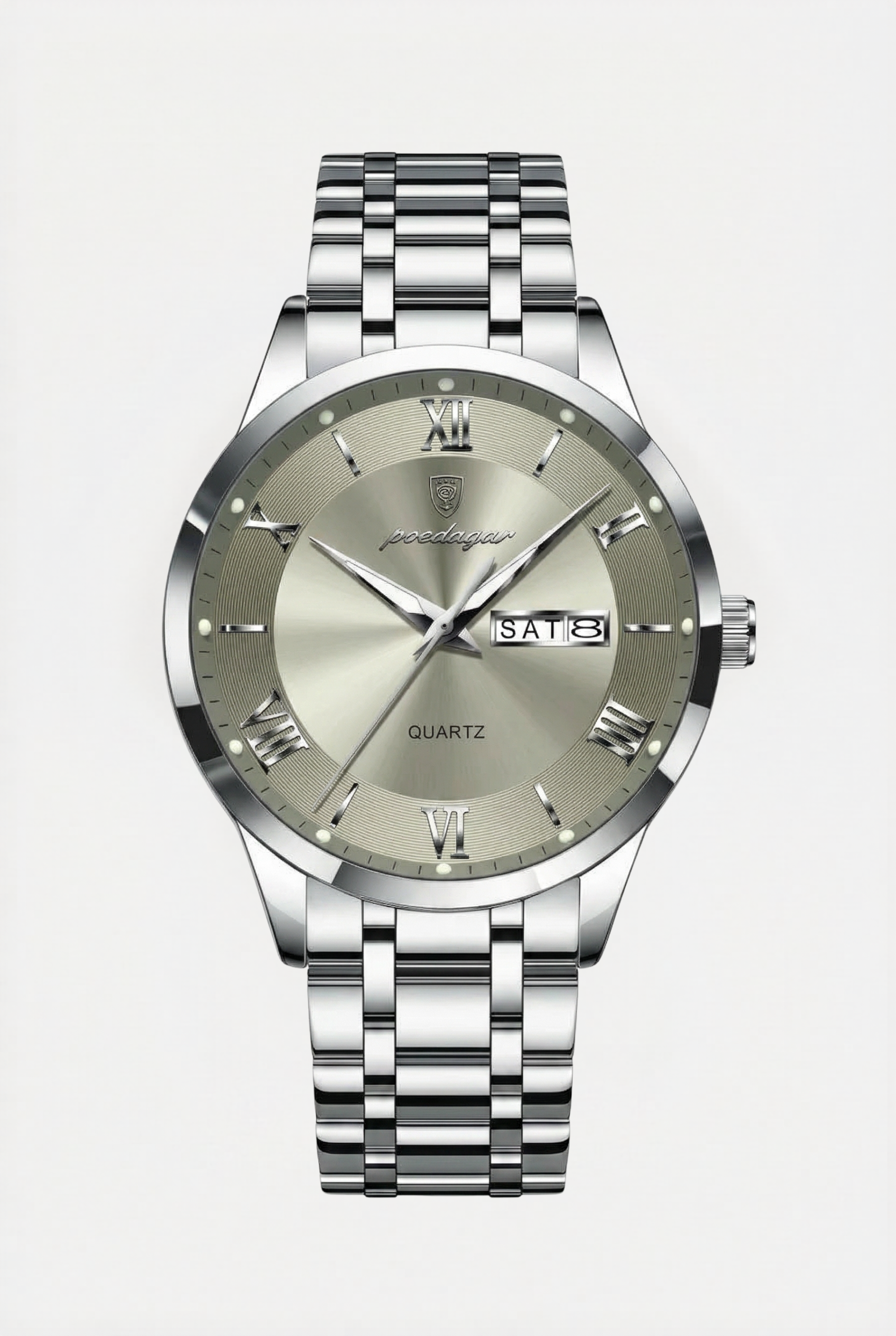 Relógio Masculino Elegante em Aço Inoxidável Resistente a Água