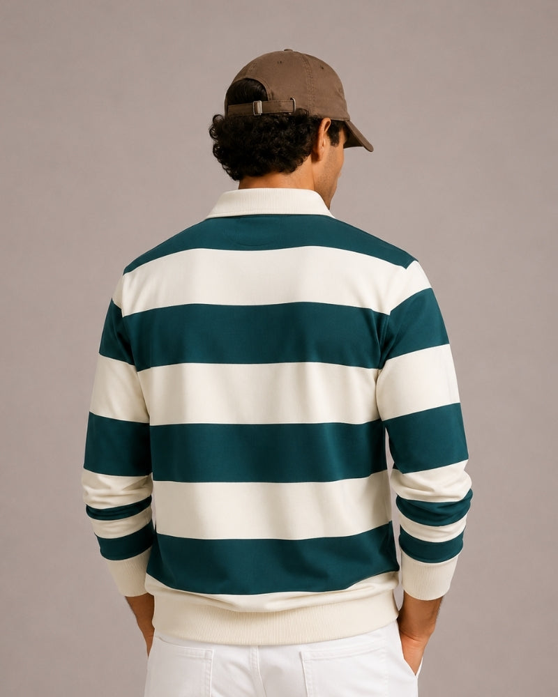 Camisa Polo Masculina Rugby Listrada Manga Longa Otranto - vista 12