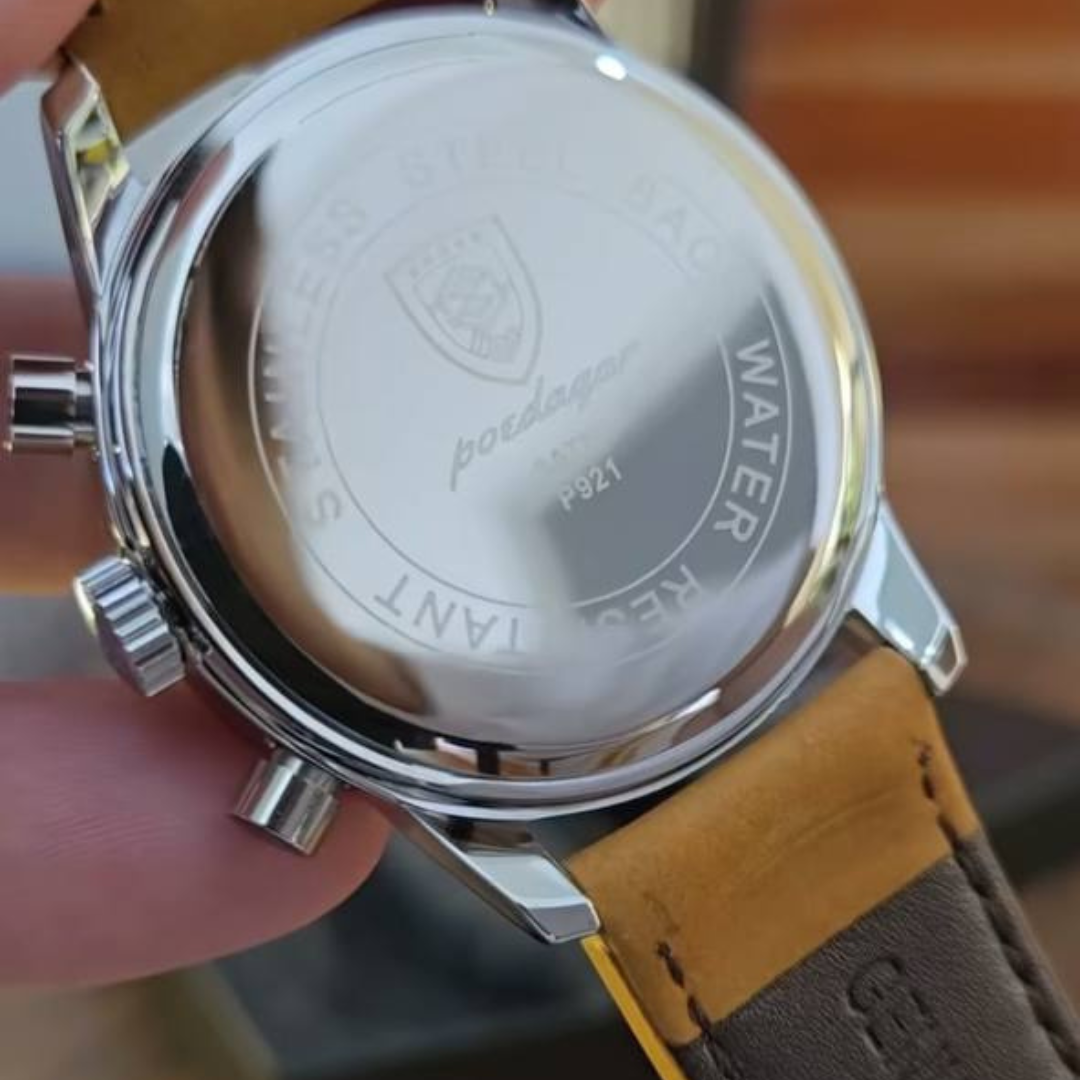 Relógio Masculino Pulseira de Couro Quartzo Livorno - vista 8