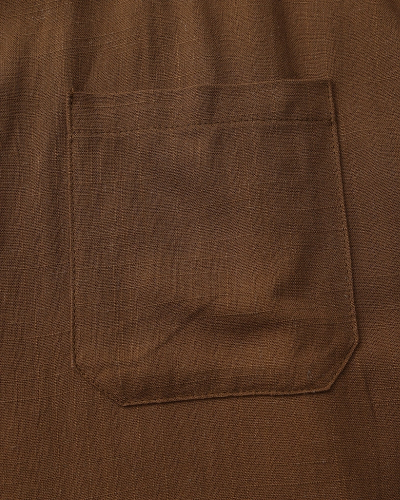 Camisa Masculina Gola Padre em Algodão Texturizado Loose Fit Matera - vista 8