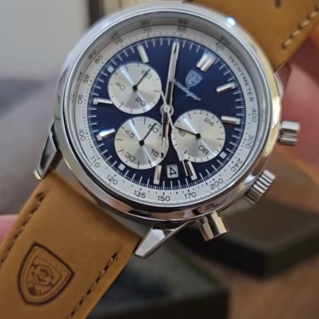 Relógio Masculino Pulseira de Couro Quartzo Livorno - vista 6