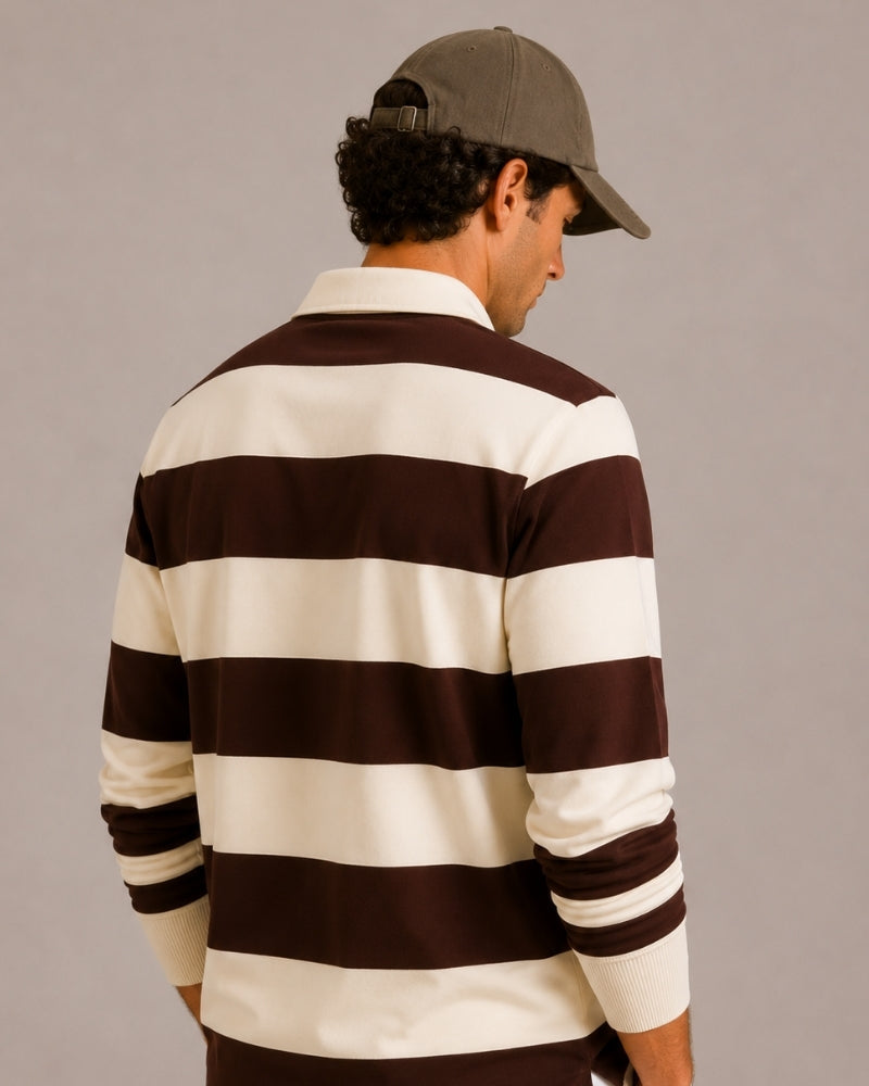 Camisa Polo Masculina Rugby Listrada Manga Longa Otranto - vista 4