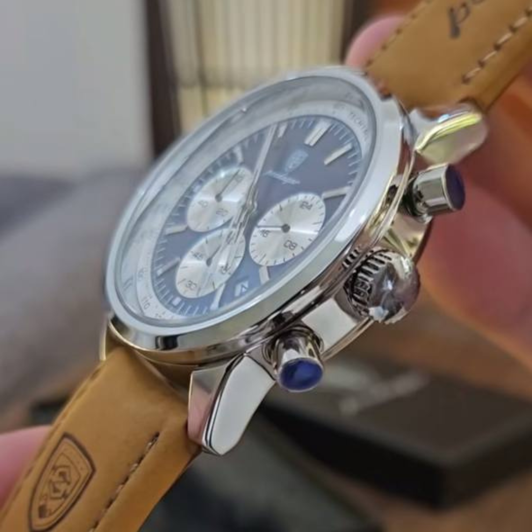 Relógio Masculino Pulseira de Couro Quartzo Livorno - vista 10