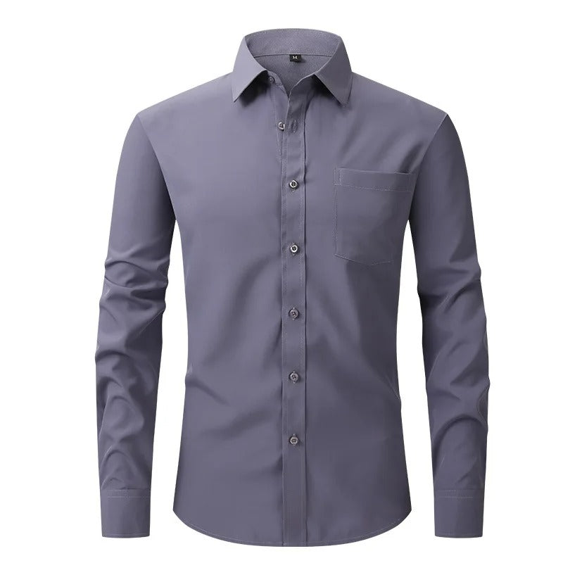 Camisa Social Masculina Slim Fit Manga Longa Formal Palermo