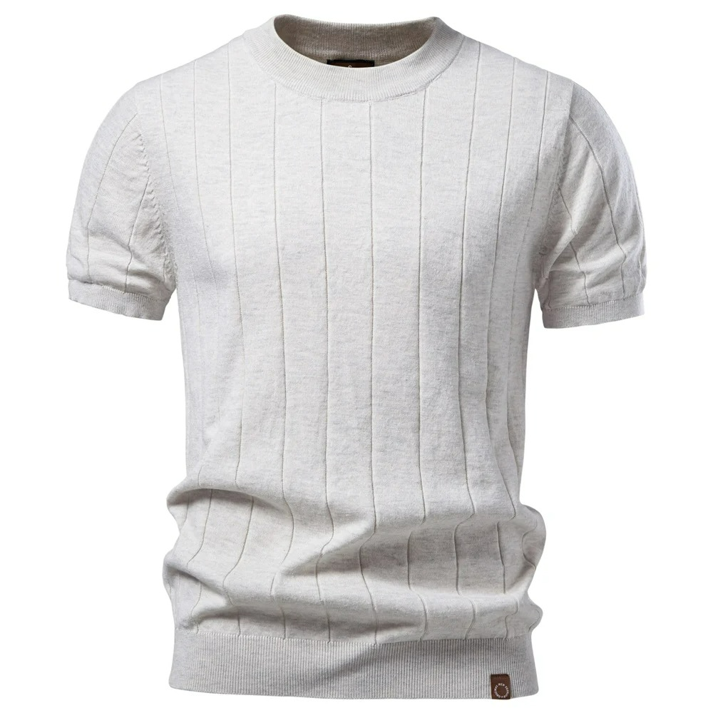 Camiseta Masculina 100% Algodão Canelada Gola Redonda Verona