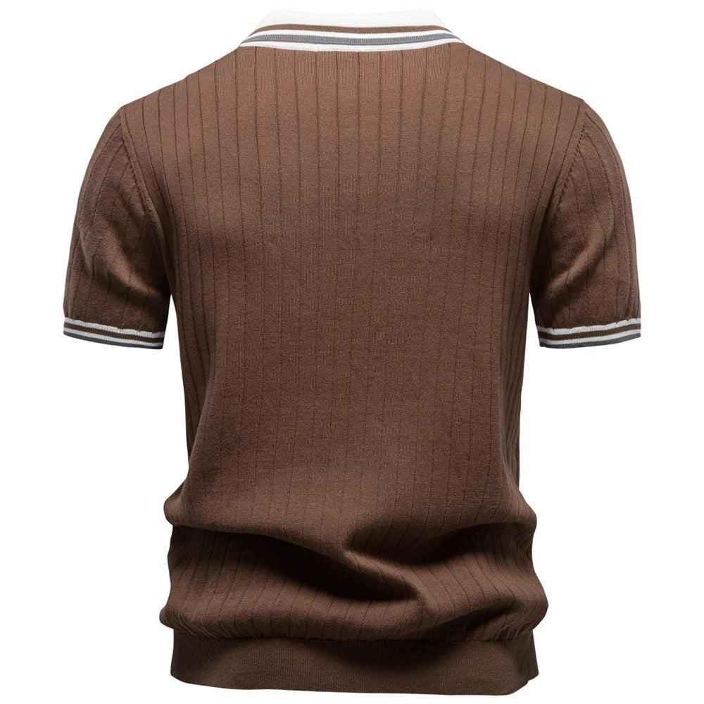 Camisa Polo Masculina 100% Algodão Old Money Colarinho Urbino