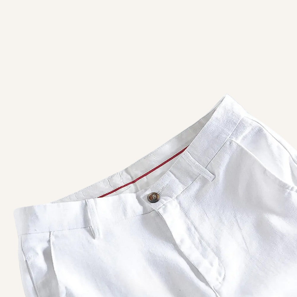 Calça Masculina em Linho Slim Fit Old Money Capri