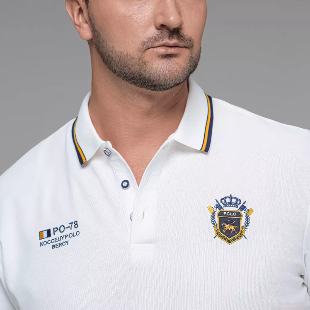 Camisa Polo Masculina Manga Curta Algodão Premium Casual Bordada