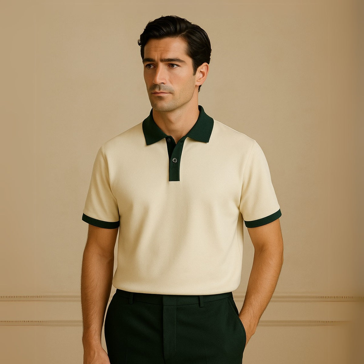Polo Masculina Lisa Algodão Premium Estilo Old Money Clássico
