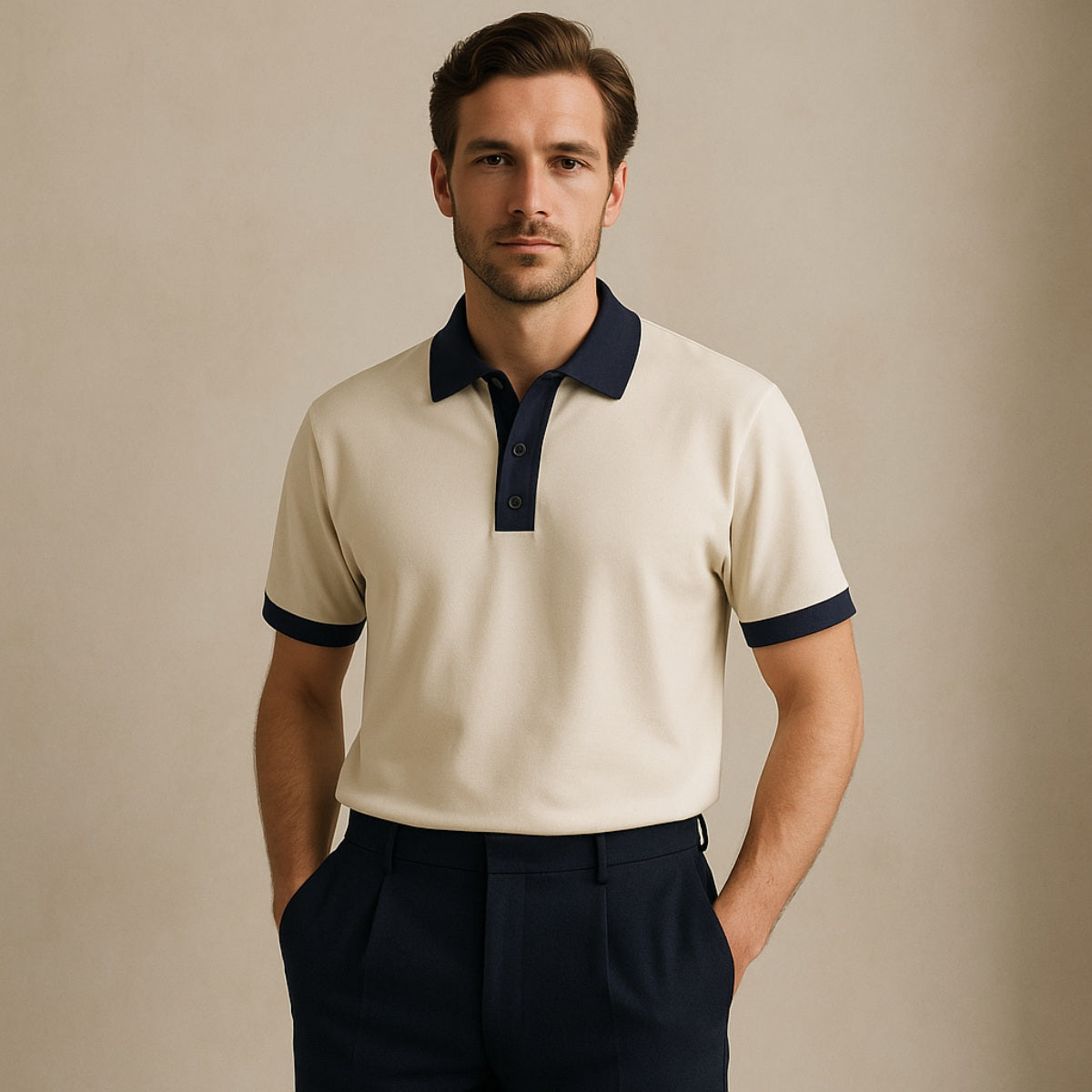 Polo Masculina Lisa Algodão Premium Estilo Old Money Clássico