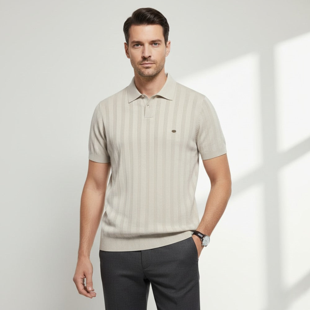 Polo Masculina Listrada Ferretti Malha Respirável Estilo Sofisticado