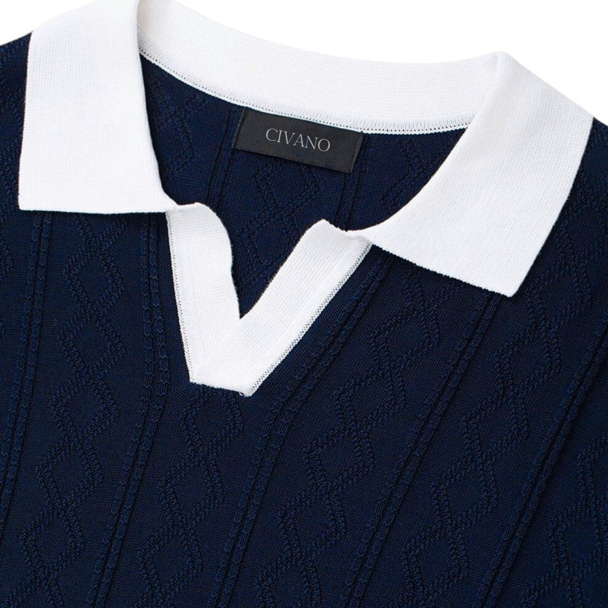 Polo Masculina Old Money Tricô Premium Caimento Elegante