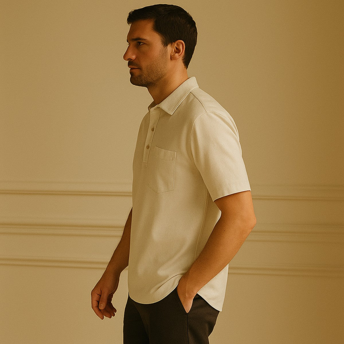 Camisa Polo de Linho Masculina Amalfi Leve e Elegante