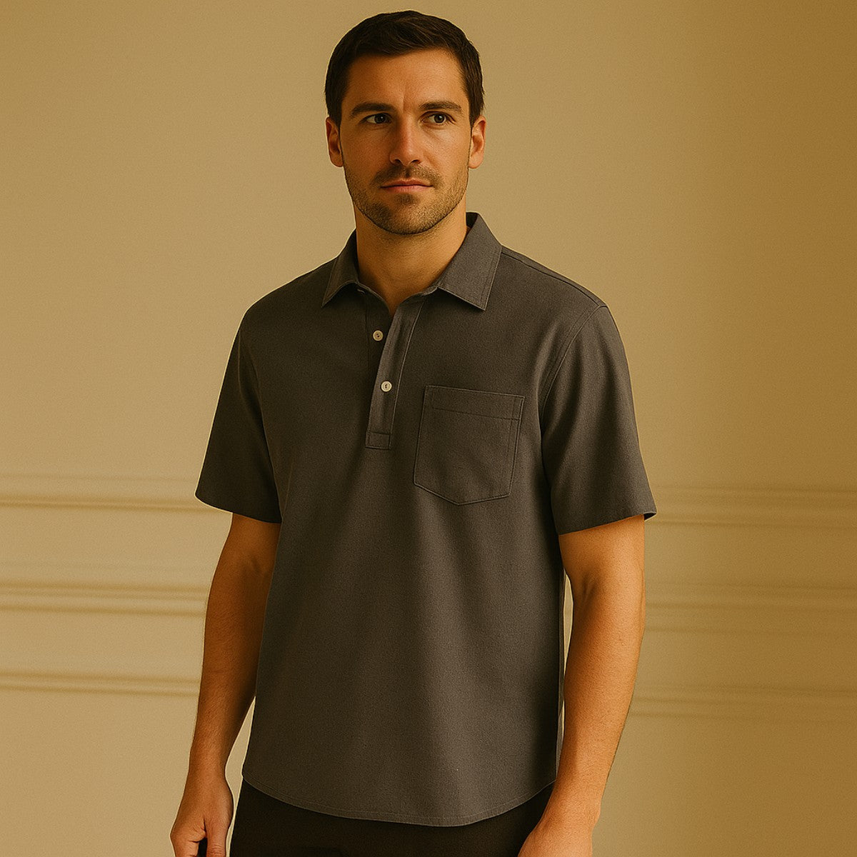 Camisa Polo de Linho Masculina Amalfi Leve e Elegante