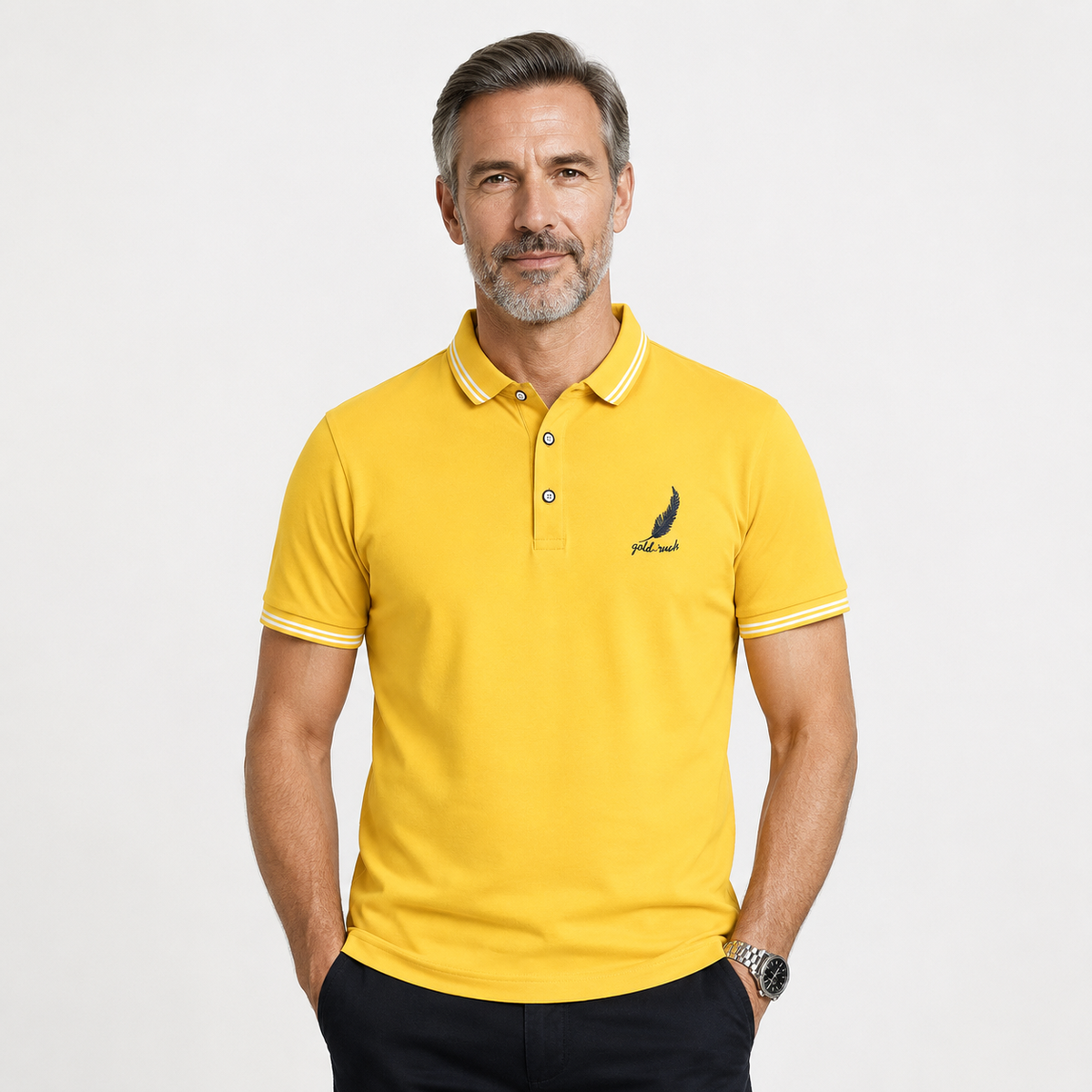 Camisa Polo Masculina de Algodão e Poliéster Siena - vista 4
