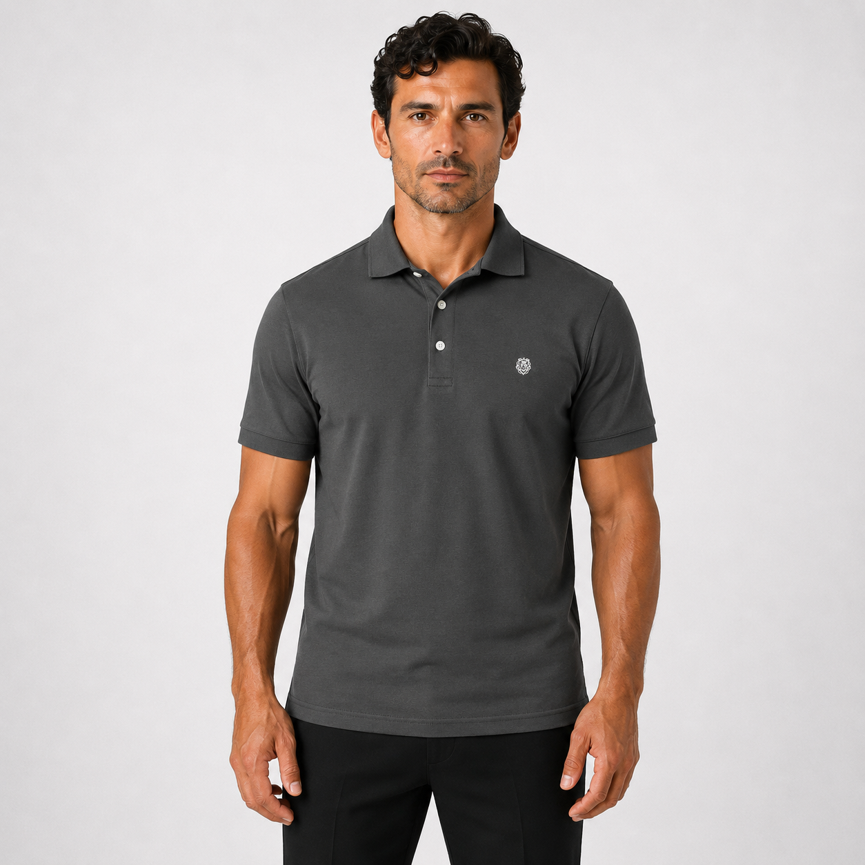 Camisa Polo Masculina 100% Algodão Bordado Siena