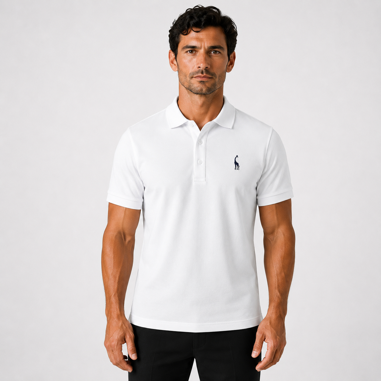 Camisa Polo Masculina Com Bordado Girafa Venezia
