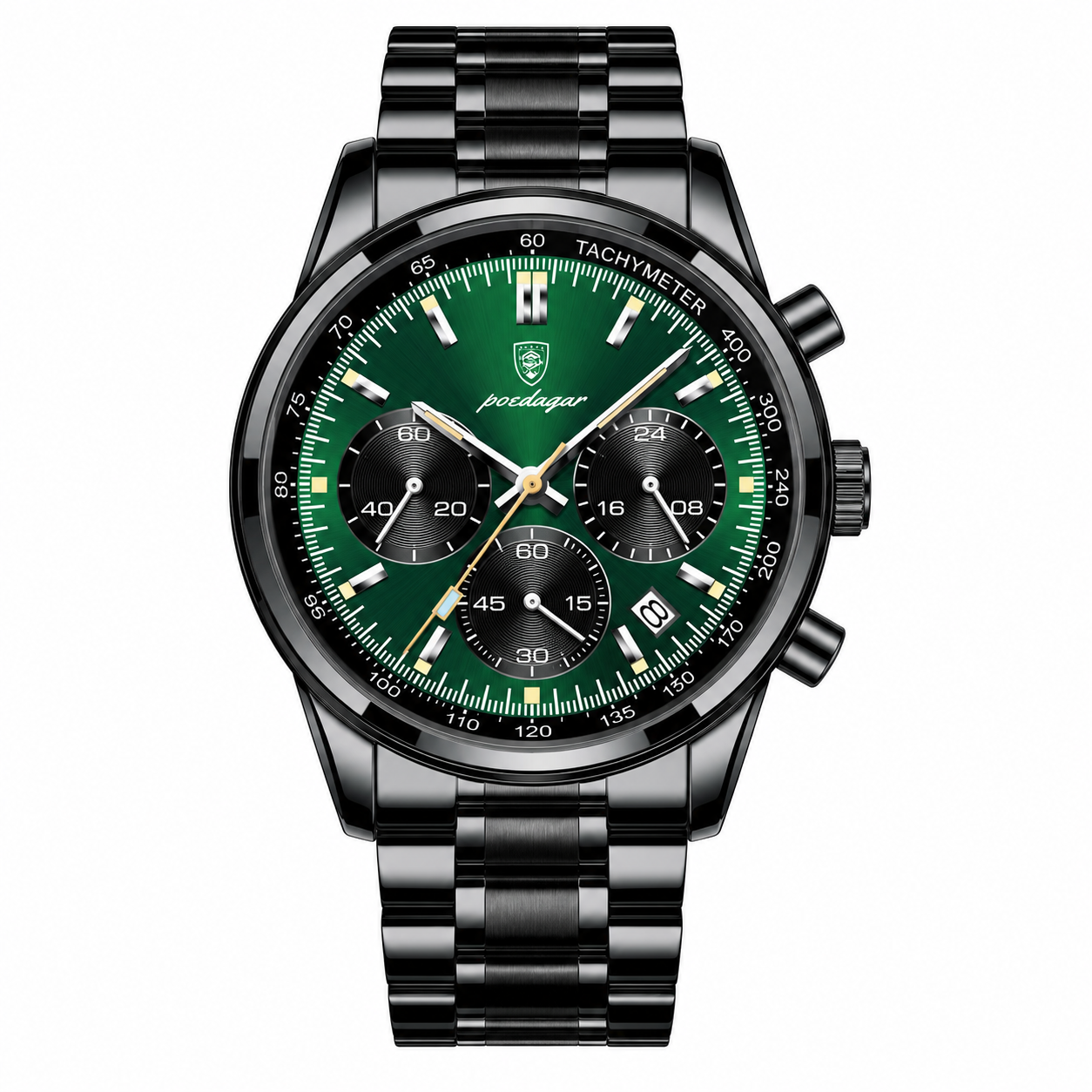 Relógio Masculino Aço Inoxidável Quartzo Nobile – cor Preto / Verde