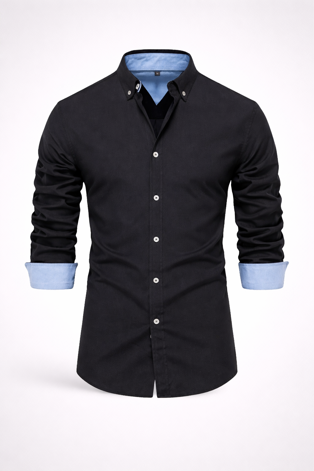 Camisa Masculina Oxford Slim Fit Manga Longa Trieste