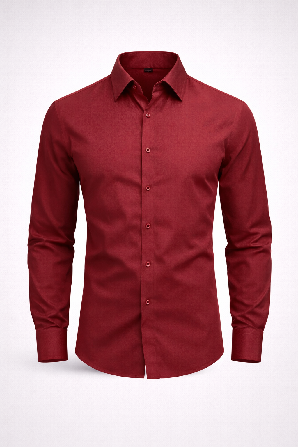 Camisa Social Masculina Slim Fit Anti-Rugas Manga Longa Formal Salerno