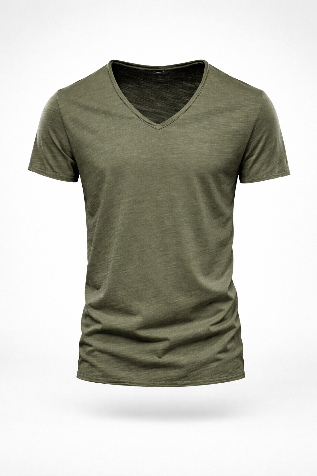 Camiseta Masculina 100% Algodão Slim Fit Gola V Palermo