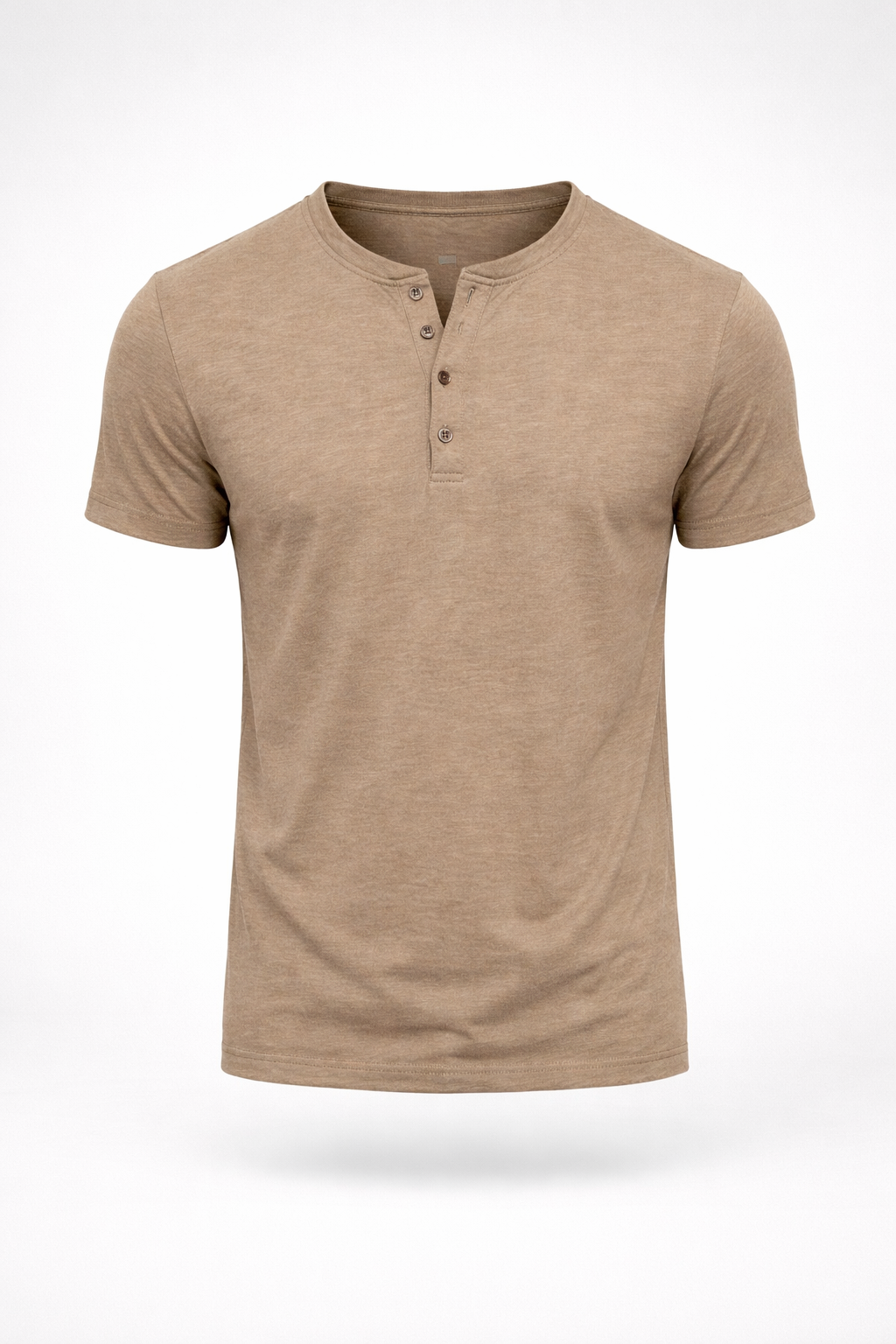 Camiseta Masculina Algodão e Poliéster Gola Henley Sorrento