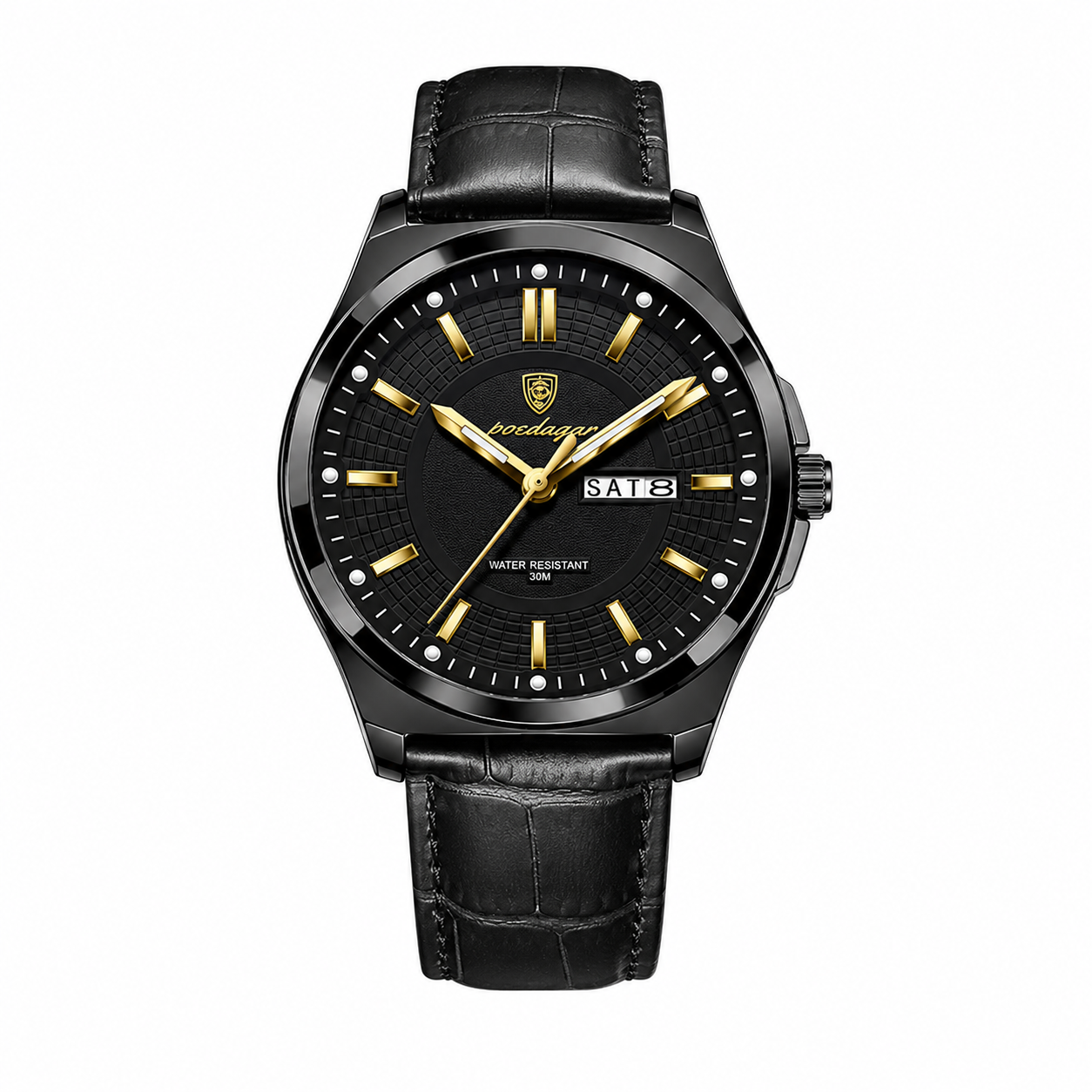 Relógio Masculino Aço Inoxidável Quartzo Bastione – cor Preto Total