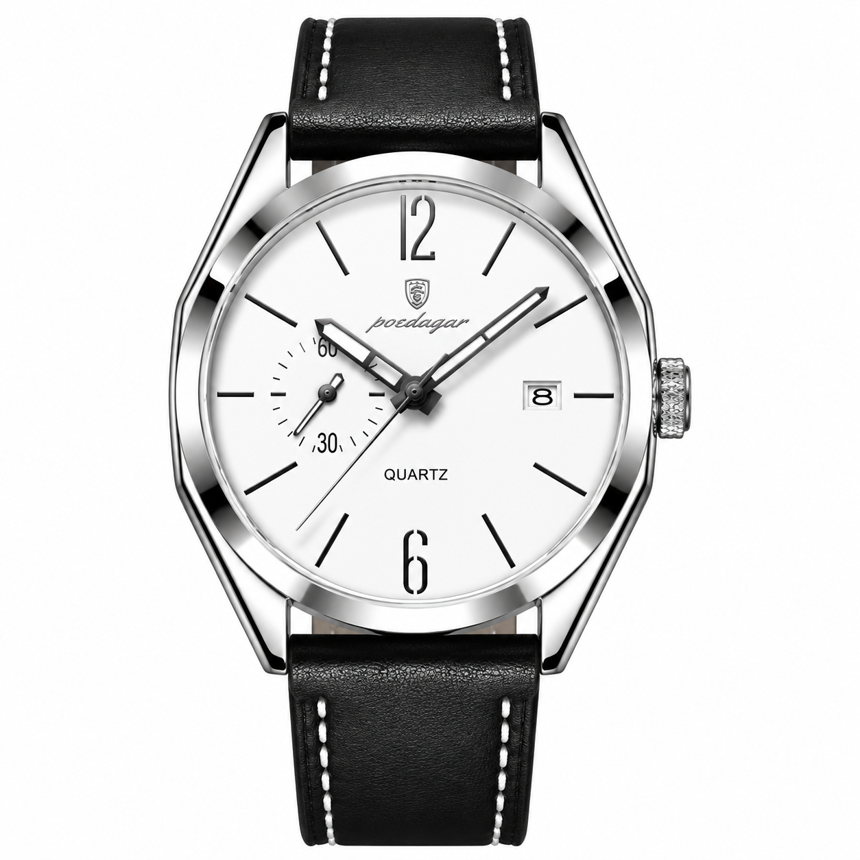 Relógio Masculino Aço Inoxidável Quartzo Cervino – cor Branco