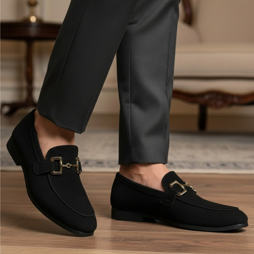 Mocassim Masculino de Camurça Luxury Loafer Slip On Elegante