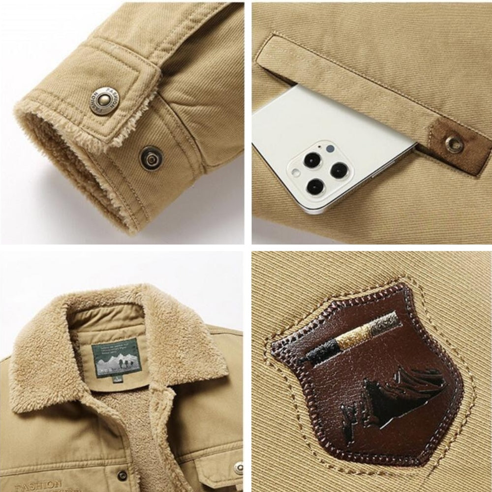 Jaqueta Masculina Inverno Forrada Sherpa Lombardi Estilo Old Money