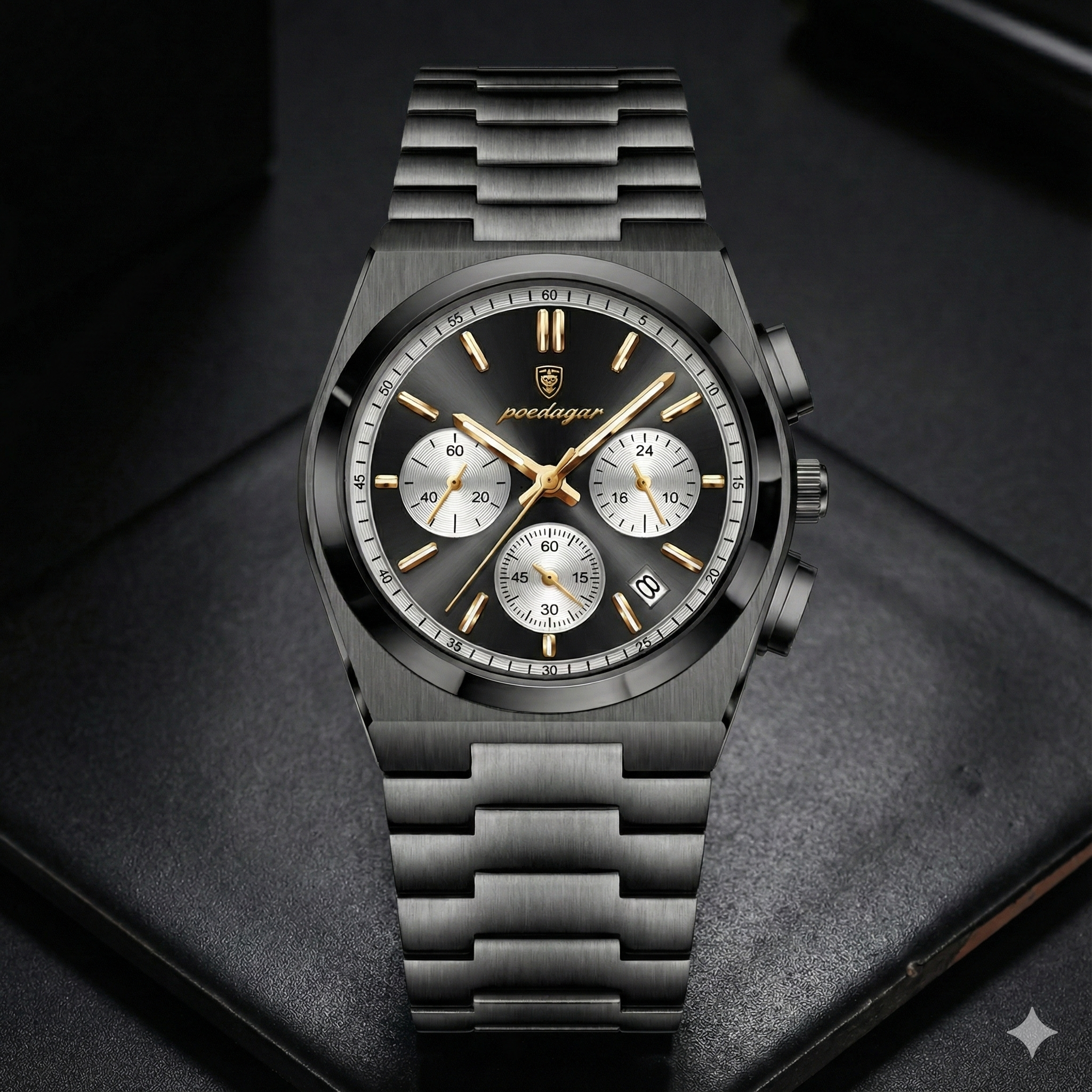 Relógio Masculino All Black Aço Inoxidável Quartzo Savoia – foto 2