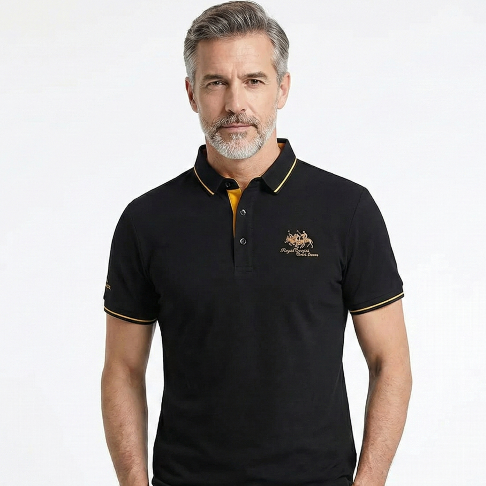 Camisa Polo Masculina Firenze Algodão Premium Bordada Manga Curta