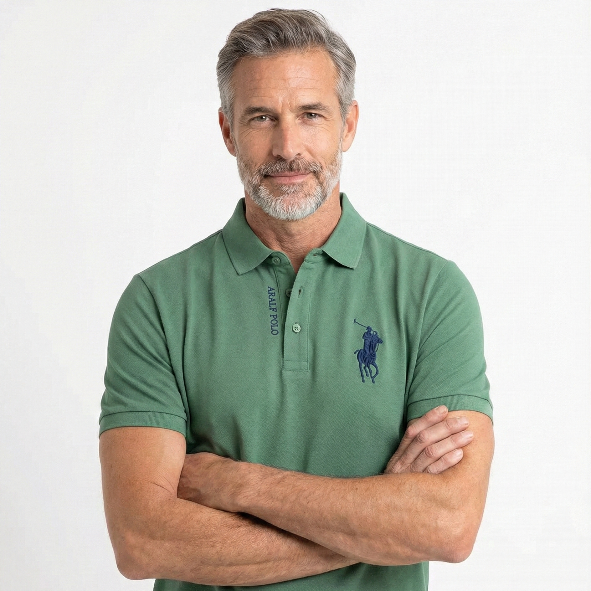 Camisa Masculina Polo Milano Algodão Manga Curta Bordada Casual