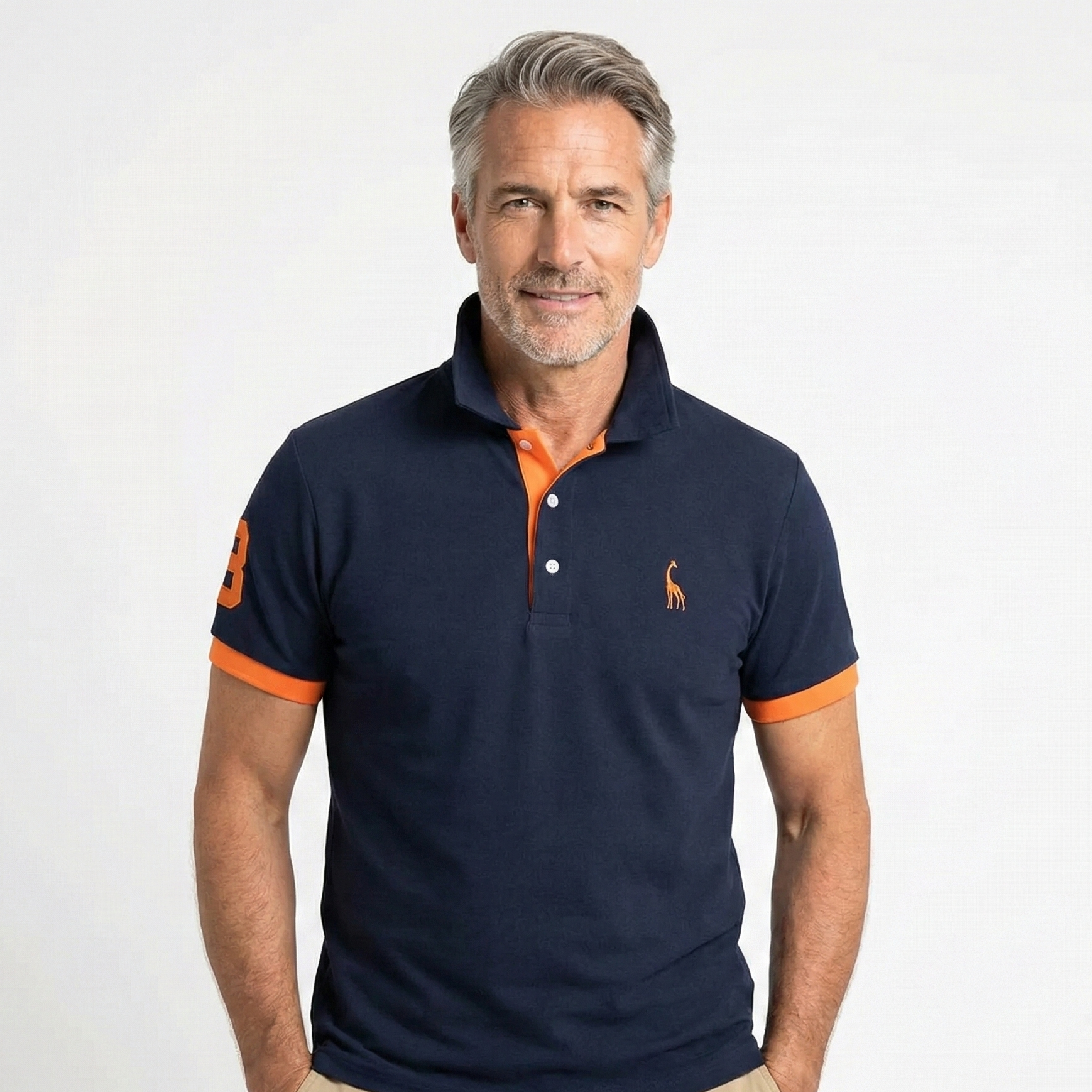Camisa Polo Masculina Slim Fit Algodão Manga Curta Respirável