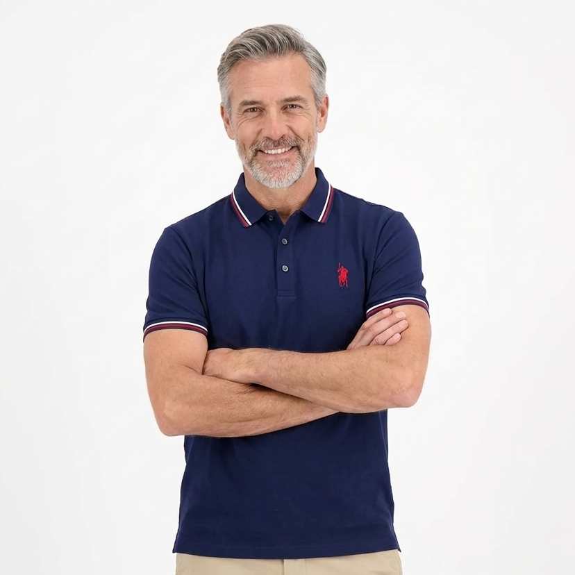 Camisa Masculina Polo Torino Algodão Manga Curta Elegante e Confortável